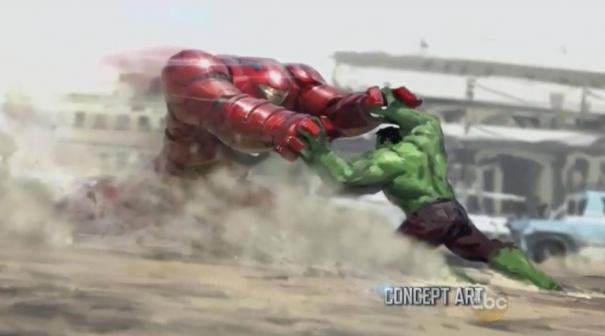 Battle between Tony Stark’s Hulkbuster Iron Man suit and Hulk