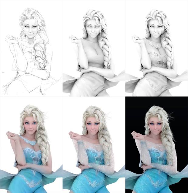 insanely-realistic-digital-art-for-elsa-in-frozen2