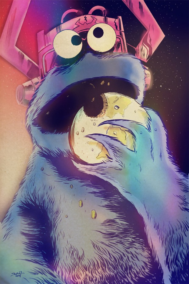 Cookie Monster as Galactus by David Branstetter