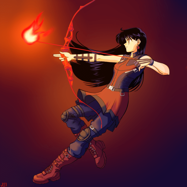 Sailor Mars as Hawkeye