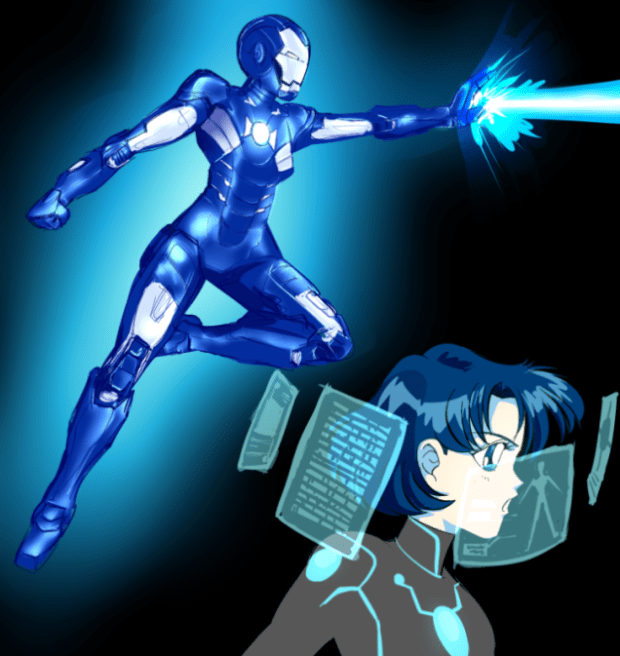 Sailor Mercury as Iron Man