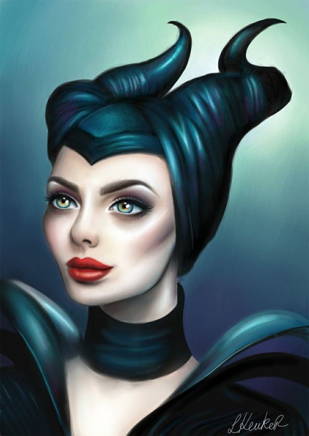 Maleficent digital painting by Louise Keuker