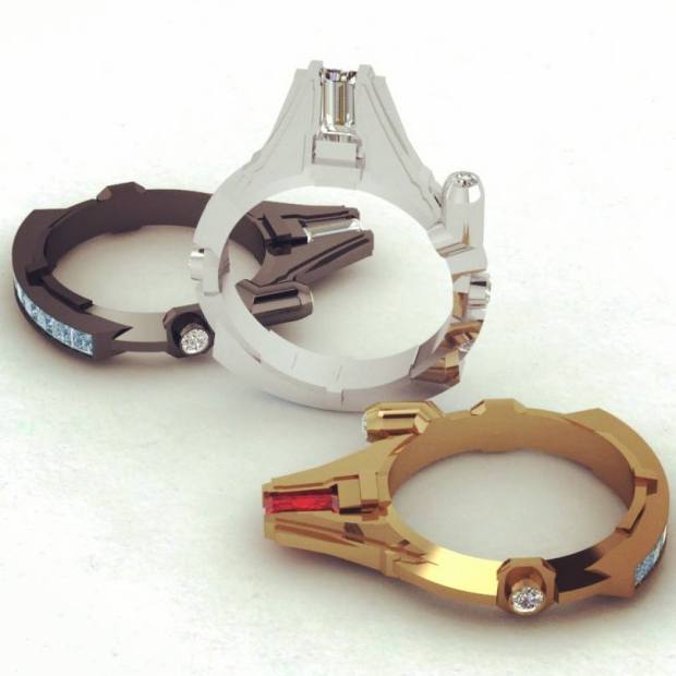 Millenium Falcon Ring by Paul Michael Designs