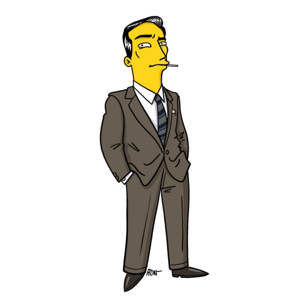 Simpsonized_Don Draper from Mad Men