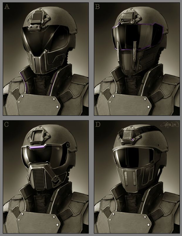 X-Men_Days of Future Past_Bolivar Trask's soldiers helmet Concept Art