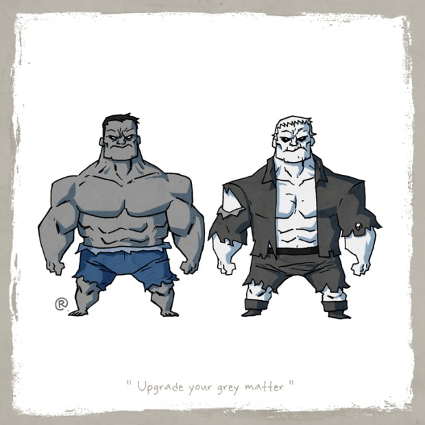 Grey Hulk and Grundy