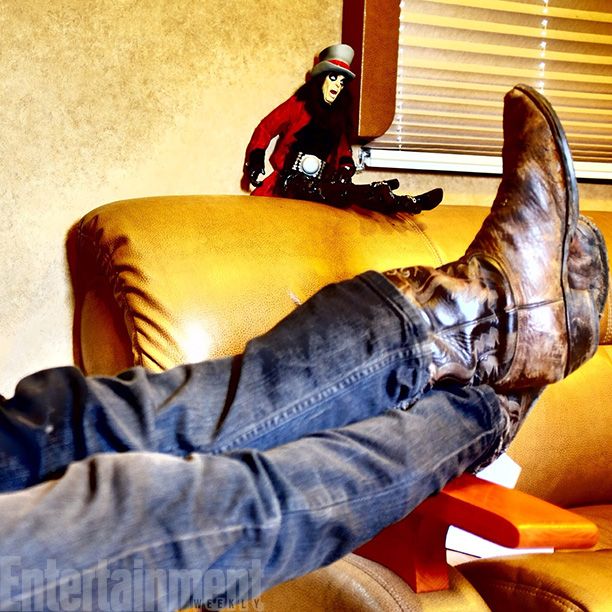 Even a crossbow-slinging badass kicks back sometimes...with Alice Cooper - Image Credit: Courtesy of Norman Reedus