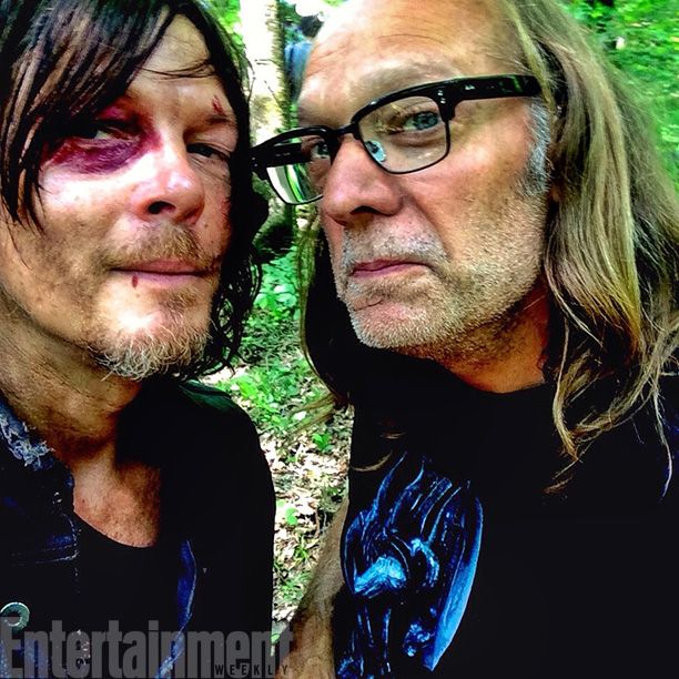 Norman and Walking Dead EP/makeup guru Greg Nicotero - Image Credit: Courtesy of Norman Reedus