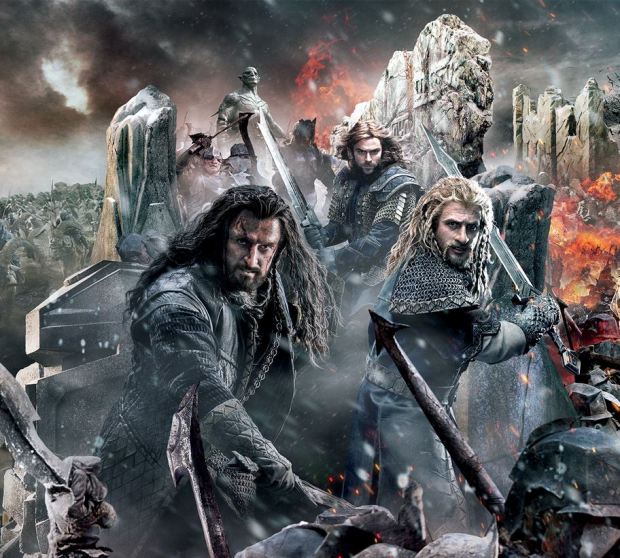The Hobbit_The Battle of the Five Armies_Banner Tapestry_Thorin_Kili_Fili
