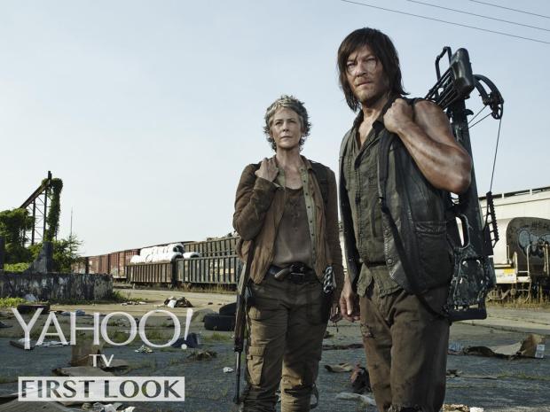 Melissa McBride as Carol Peletier and Norman Reedus as Daryl Dixon - Photo Credit: Frank Ockenfels 3/AMC (Via Yahoo!)