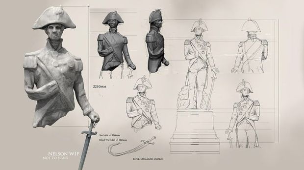 Statue of Nelson – concept art.