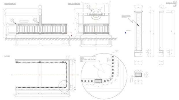 Knightsbridge Underground Station - construction drawings.