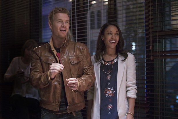 The Flash -- "Plastique" Pictured (L-R): Rick Cosnett as Detective Eddie Thawne and Candice Patton as Iris West -- Photo: Jack Rowand/The CW -- ÃÂ© 2014 The CW Network, LLC. All rights reserved.