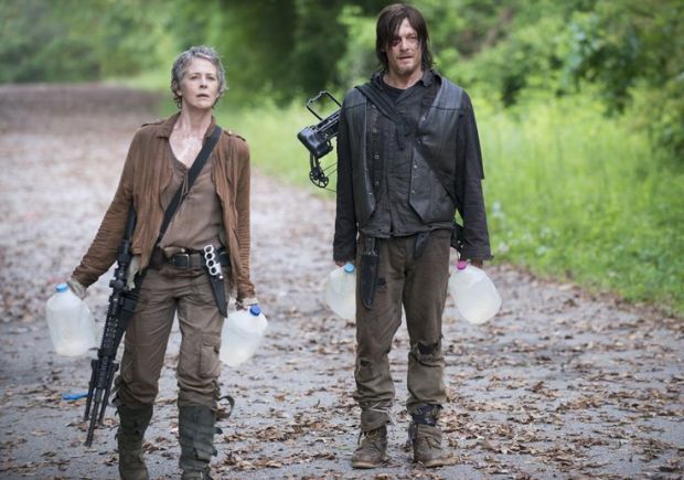 Carol Peletier (Melissa McBride) and Daryl Dixon (Norman Reedus) in Episode 2 Photo by Gene Page/AMC