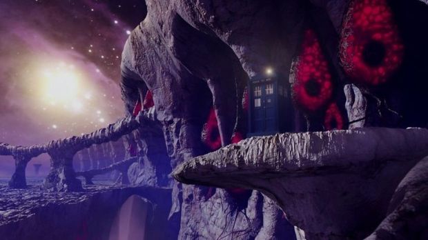 The TARDIS – ready for action on an alien planet.