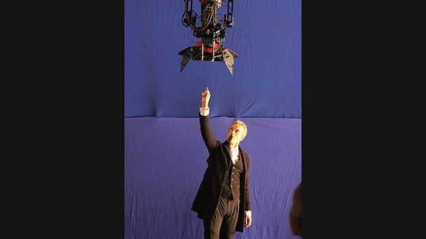 Peter Capaldi shoots a key scene.