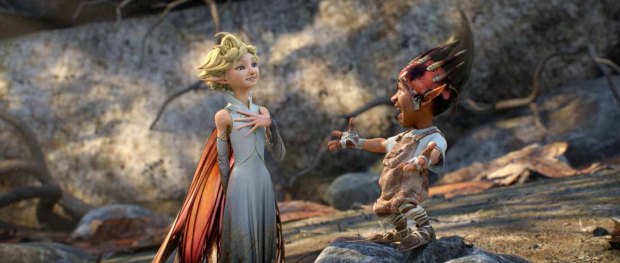 Dawn (voice of newcomer Meredith Anne Bull) is serenaded by Sunny (voice of Elijah Kelley) in “Strange Magic” a madcap fairy tale from Lucasfilm, Ltd. The film, released by Touchstone Pictures, hits theaters on Jan. 23, 2015. (Strange Magic © & TM 2014 Lucasfilm Ltd. All Rights Reserved.)
