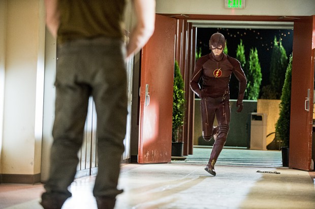 The Flash -- "The Flash is Born" Pictured (L-R): Greg Finley as Tony Woodward and Grant Gustin as The Flash -- Photo: Cate Cameron/The CW -- ÃÂ© 2014 The CW Network, LLC. All rights reserved.