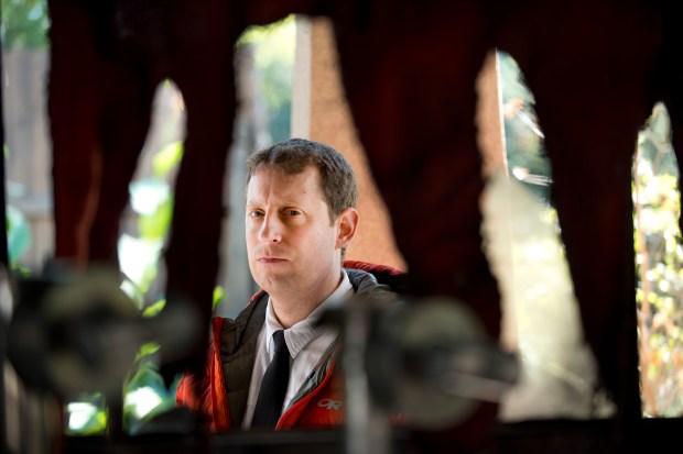 Scott Gimple - The Walking Dead _ Season 5, Episode 12 _ BTS - Photo Credit: Gene Page/AMC