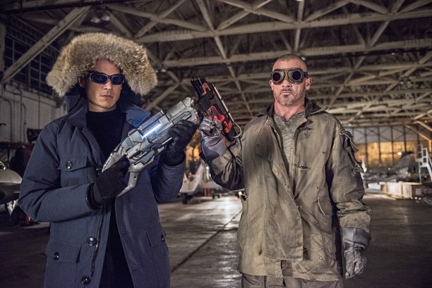 The Flash -- "Revenge of the Rogues" Pictured (L-R): Wentworth Miller as Leonard Snart/Captain Cold and Dominic Percell as Mick Rory/Heat Wave -- Photo: Cate Cameron/The CW -- ÃÂ© 2015 The CW Network, LLC. All rights reserved.