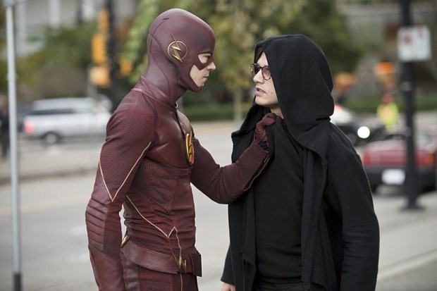 The Flash -- "The Sound and the Fury" -- Image FLA111B_0249b -- Pictured (L-R): Grant Gustin as The Flash and Andrew Mientus as Hartley Rathaway/Pied Piper -- Photo: Diyah Pera/The CW -- ÃÂ© 2015 The CW Network, LLC. All rights reserved.