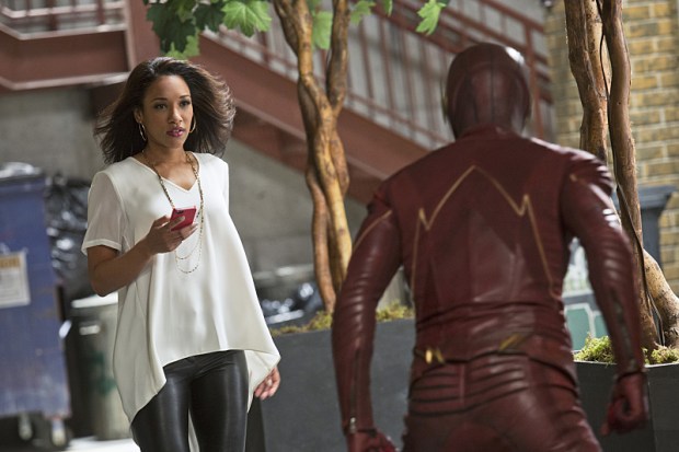 The Flash -- "Crazy for You" -- Image FLA112A_0177b -- Pictured (L-R): Candice Patton as Iris West and Grant Gustin as The Flash -- Photo: Katie Yu/The CW -- ÃÂ© 2015 The CW Network, LLC. All rights reserved.