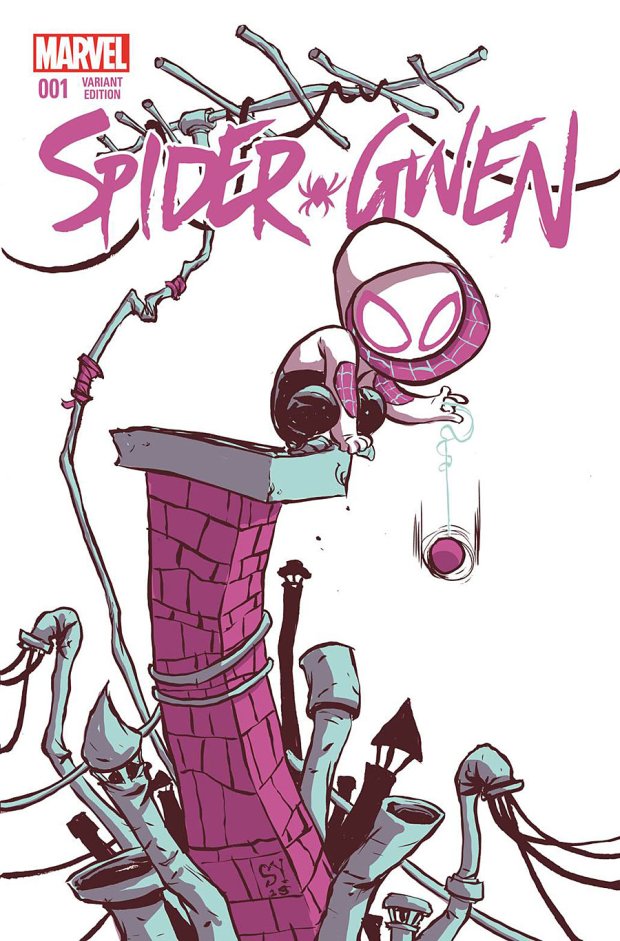 SPIDER-GWEN #1_Variant_Skottie Young