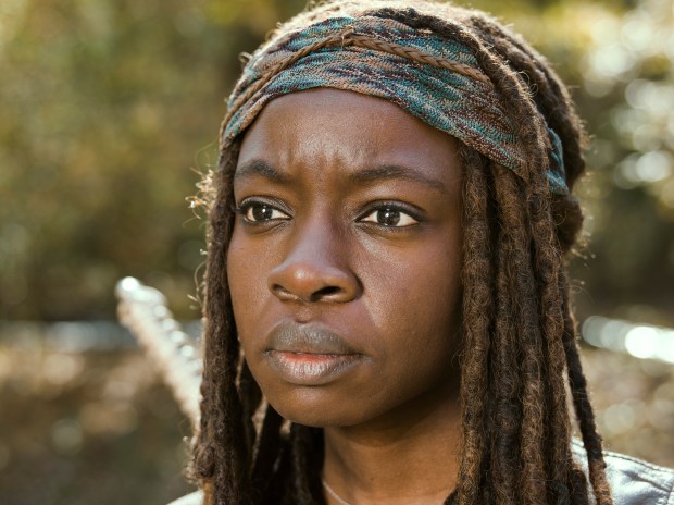Danai Gurira as Michonne - The Walking Dead _ Season 5B, Fog Gallery - Photo Credit: Ben Leuner/AMC