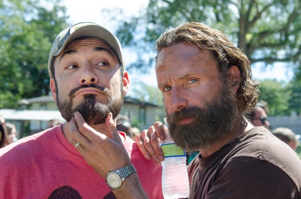 Andrew Lincoln - The Walking Dead _ Season 5, Episode 12 _ BTS - Photo Credit: Gene Page/AMC