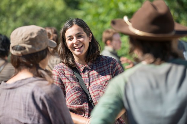 Alanna Masterson - The Walking Dead _ Season 5, Episode 12_ BTS - Photo Credit: Gene Page/AMC