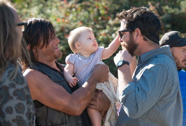 Norman Reedus - The Walking Dead _ Season 5, Episode 12_ BTS - Photo Credit: Gene Page/AMC