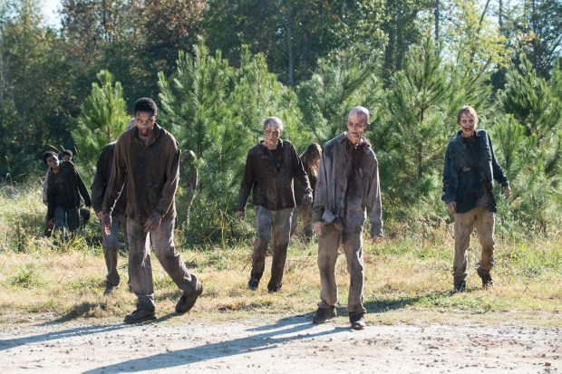 Walkers - The Walking Dead _ Season 5, Episode 14 _ BTS - Photo Credit: Gene Page/AMC