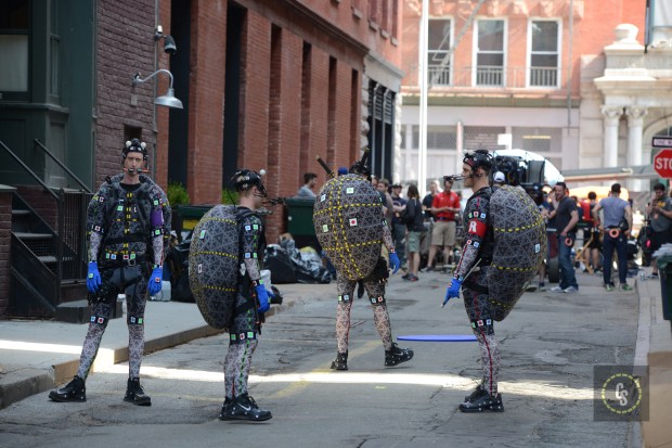 'Teenage Mutant Ninja Turtles 2' movie set Where: Manhattan, New York, United States When: 12 May 2015 Credit: TNYF/WENN.com