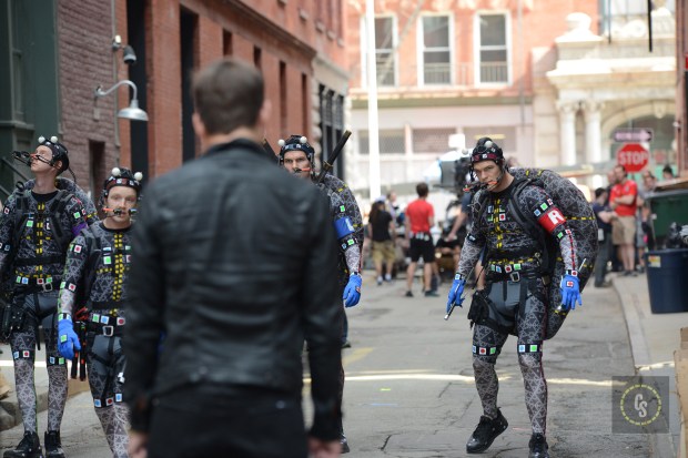 'Teenage Mutant Ninja Turtles 2' movie set Featuring: Megan Fox, Will Arnett Where: Manhattan, New York, United States When: 12 May 2015 Credit: TNYF/WENN.com