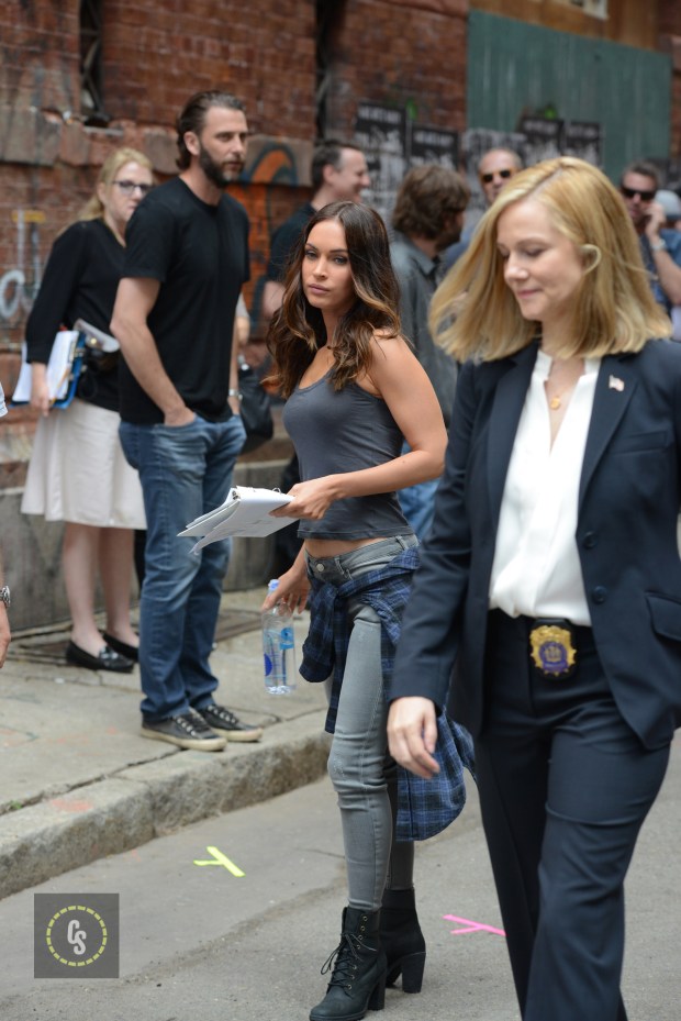 'Teenage Mutant Ninja Turtles 2' movie set Featuring: Megan Fox, Laura Linney Where: Manhattan, New York, United States When: 12 May 2015 Credit: TNYF/WENN.com