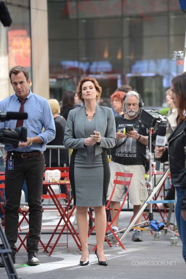 Judith Hoag and Megan Fox on the set of 'Teenage Mutant Ninja Turtles' Featuring: Judith Hoag, Megan Fox Where: Manhattan, New York, United States When: 11 May 2015 Credit: TNYF/WENN.com