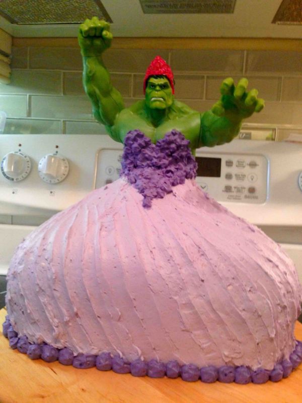 Hulk Princess Cake
