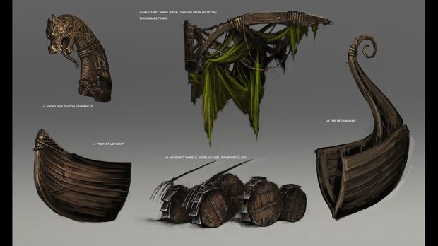 Concept art: parts for Ashildr's 'monstrosity'.