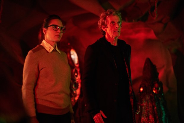 Picture shows: Ingrid Oliver as Osgood and Peter Capaldi as the Doctor