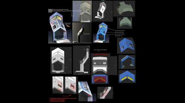 Concept art – the stasis pod control panel.