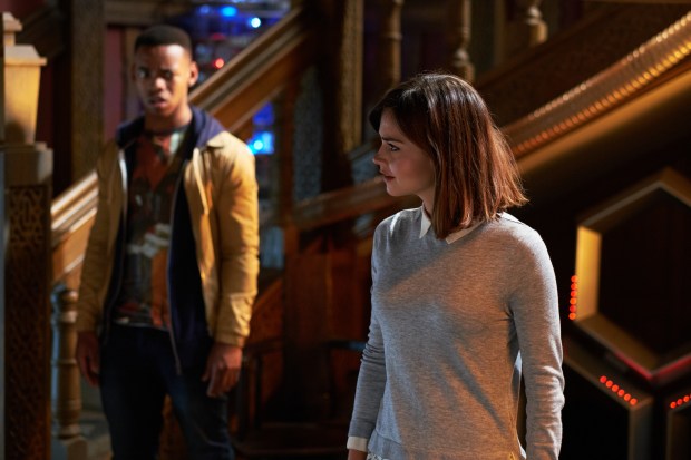 Picture shows: Joivan Wade as Rigsy and Jenna Coleman as Clara