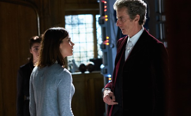 Picture shows: Jenna Coleman as Clara and Peter Capaldi as the Doctor