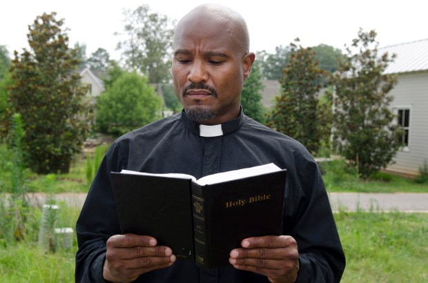 Seth Gilliam as Father Gabriel - The Walking Dead _ Season 6, Episode 7 - Photo Credit: Gene Page/AMC