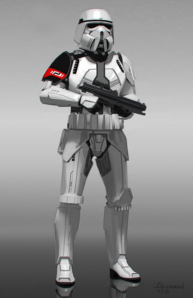 “We just updated the stormtrooper and gave it some edges. Things today have smaller radii, tighter lines. And they’re more lightly faceted, as opposed to smooth and windswept like the stuff was in the seventies.” — Christian Alzmann CHRISTIAN ALZMANN