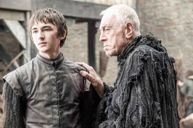 Isaac Hempstead-Wright as Bran Stark and Max von Sydow as the Three-Eyed Raven – photo Helen Sloan/HBO