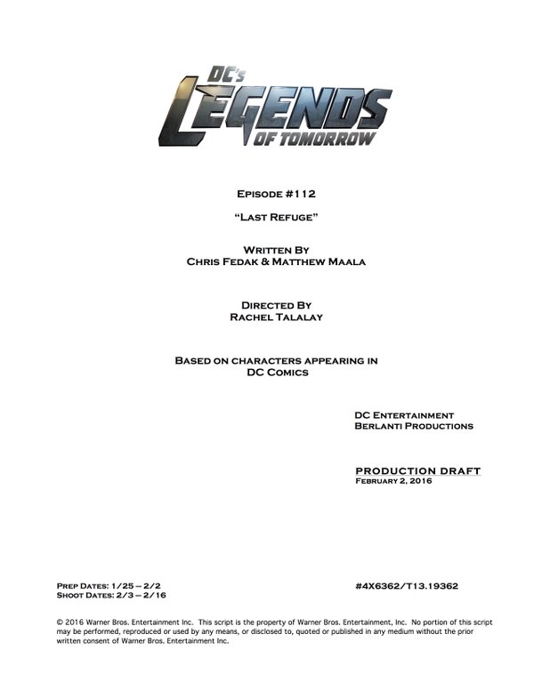 Legends of Tomorrow_S01E12_Title and Credits