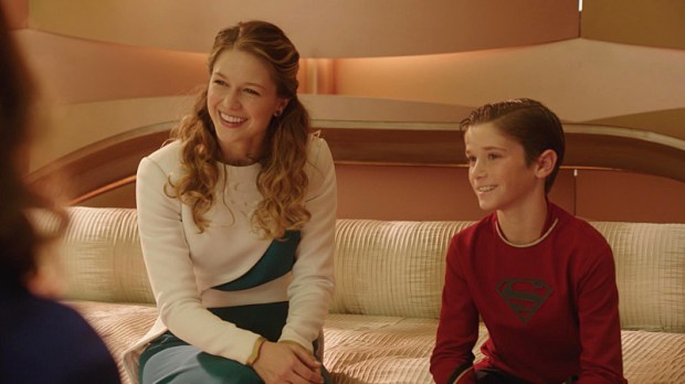 "For The Girl Who Has Everything" -- When a parasitic alien attaches itself to Kara (Melissa Benoist, left) and traps her in a dream world where her family is alive and her home planet was never destroyed, Kara's beloved cousin Kal-El (Daniel DiMaggio, right) joins her and her parents in domestic Kryptonian bliss, where neither of them needed to escape to Earth, or become super heroes, on SUPERGIRL, Monday, Feb. 8 (8:00-9:00 PM, ET) on the CBS Television Network.
