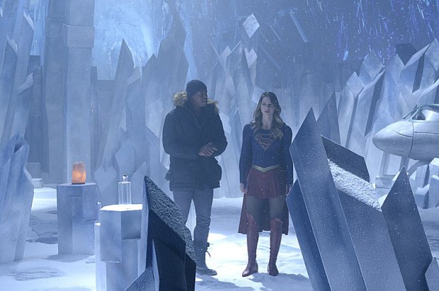 "Solitude" -- Kara travels to Superman's Fortress of Solitude in hopes of learning how to defeat Indigo, a dangerous being who can transport via the Internet and who has a connection to Kara's past, on SUPERGIRL, Monday, Feb. 29 (8:00-9:00 PM, ET/PT) on the CBS Television Network. Pictured left to right: Mehcad Brooks and Melissa Benoist Photo: Darren Michaels/CBS ÃÂ©2016 CBS Broadcasting, Inc. All Rights Reserved