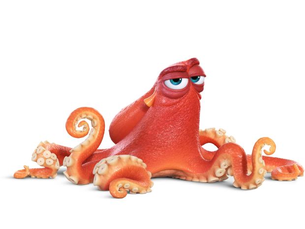 HANK (voice of Ed O’Neill) is an octopus. Actually, he’s a “septopus”: he lost a tentacle—along with his sense of humor—somewhere along the way. But Hank is just as competent as his eight-armed peers. An accomplished escape artist with camouflaging capabilities to boot, Hank is the first to greet Dory when she finds herself in the Marine Life Institute. But make no mistake: he’s not looking for a friend. Hank is after one thing—a ticket on a transport truck to a cozy Cleveland facility where he’ll be able to enjoy a peaceful life of solitude.
