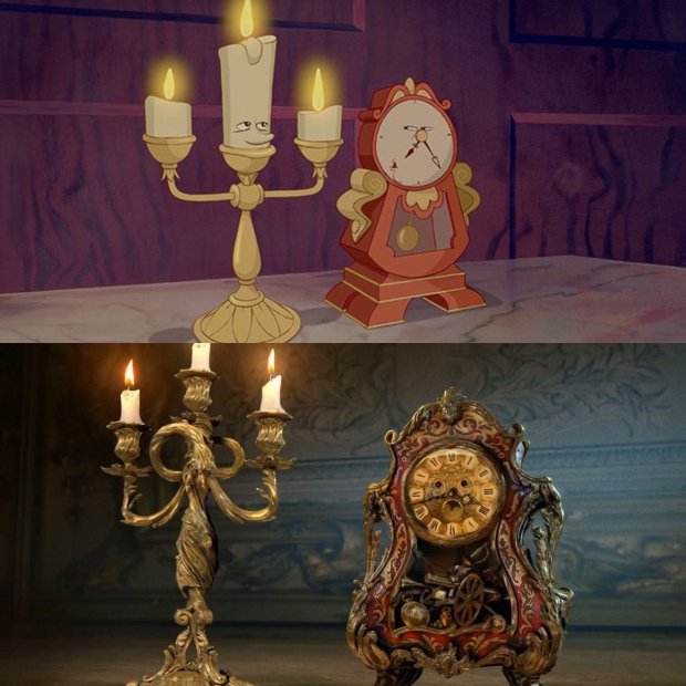 Beauty and the Beast_First Look_Lumiere and Cogsworth2